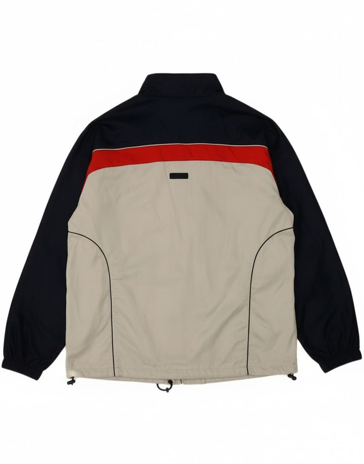 Asics Herren-Trainingsanzug-Top-Jacke 2XL Graues Colourblock-Polyester