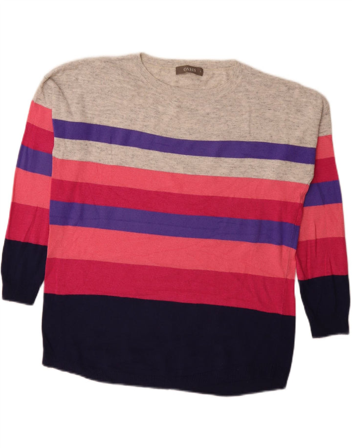 Oasis Damen-Pullover mit U-Boot-Ausschnitt, Gr. 10, klein, mehrfarbig, gestreift