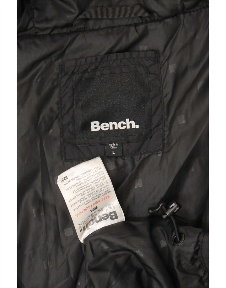 Bench Herren-Jacke mit Kapuze, gepolstert, UK 40, Größe L, Schwarz, Polyamid