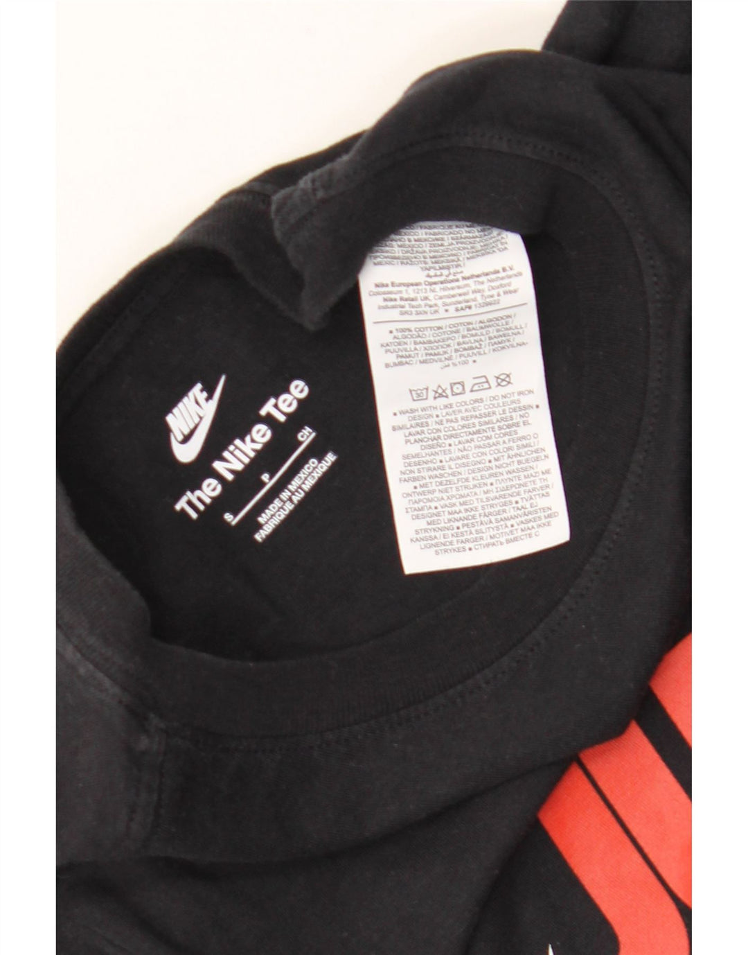 Nike Herren-T-Shirt mit Grafik, Größe S, schwarze Baumwolle