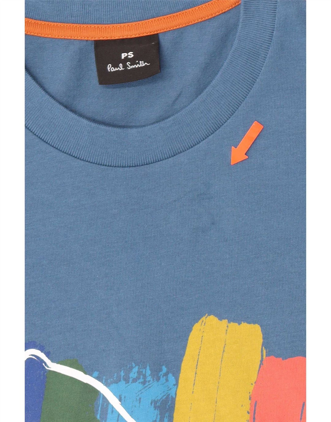 Paul Smith Herren-T-Shirt mit Grafik, groß, aus blauer Baumwolle