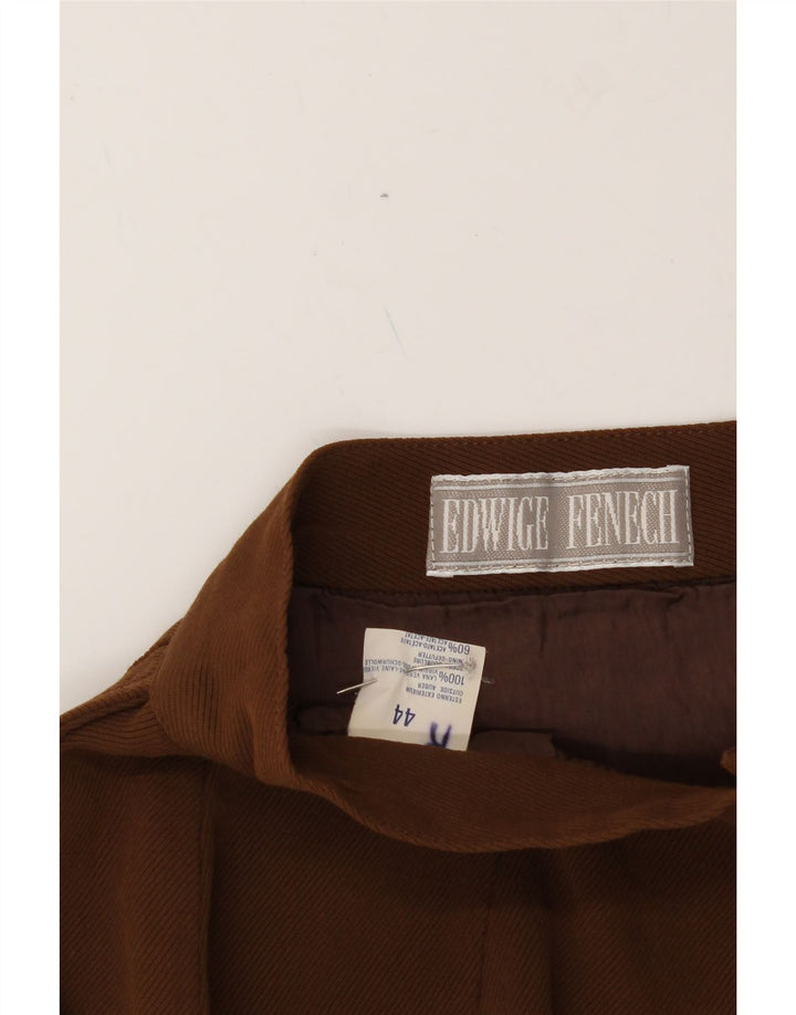 EDWIGE FENECH Womens Pencil Skirt IT 44 Medium W24  Brown Wool Vintage Edwige Fenech and Second-Hand Edwige Fenech from Messina Hembry 