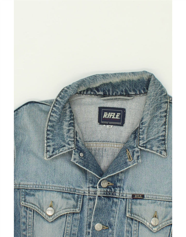RIFLE Womens Denim Jacket UK 14 Medium Blue Vintage Rifle and Second-Hand Rifle from Messina Hembry 