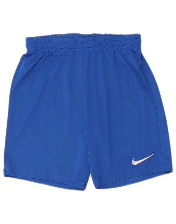 Nike Damen Dri Fit Sport Shorts UK 14 Mittelblaues Polyester