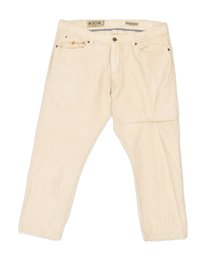 MARLBORO CLASSICS Mens Regular Tapered Casual Trousers W36 L25 Beige | Vintage Marlboro Classics | Thrift | Second-Hand Marlboro Classics | Used Clothing | Messina Hembry 