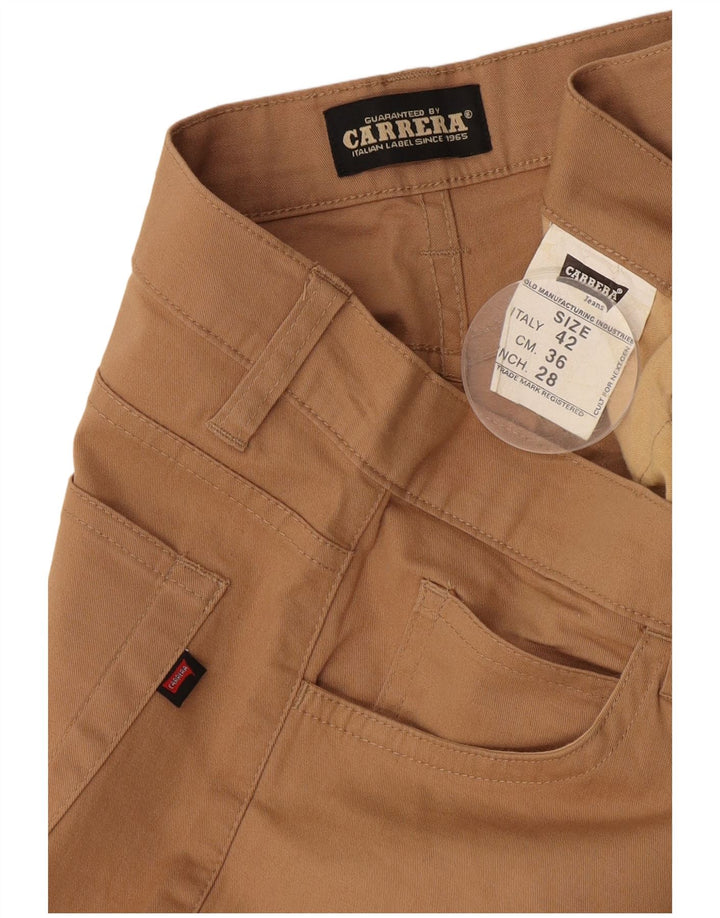 Carrera Womens Bootcut Casual Trousers IT 42 Medium W28 L28 Beige Cotton