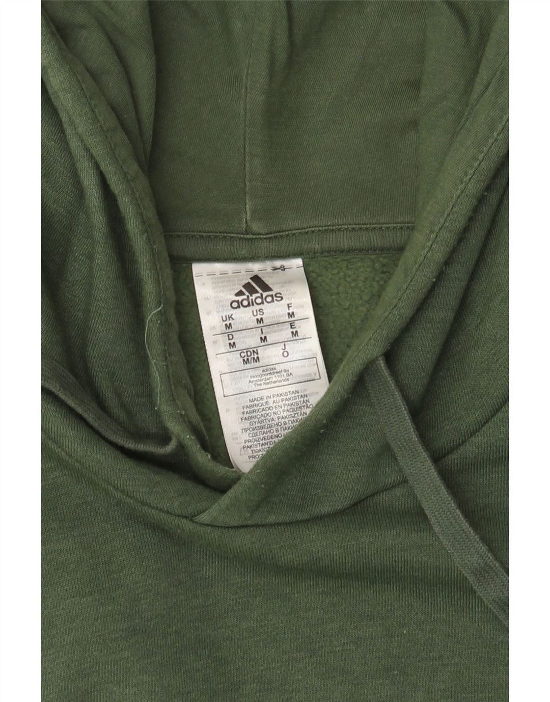 Adidas Herren Kapuzenpullover aus mittelgrüner Baumwolle