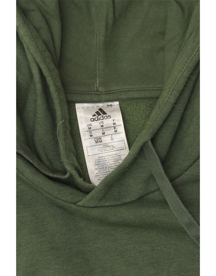 Adidas Herren Kapuzenpullover aus mittelgrüner Baumwolle