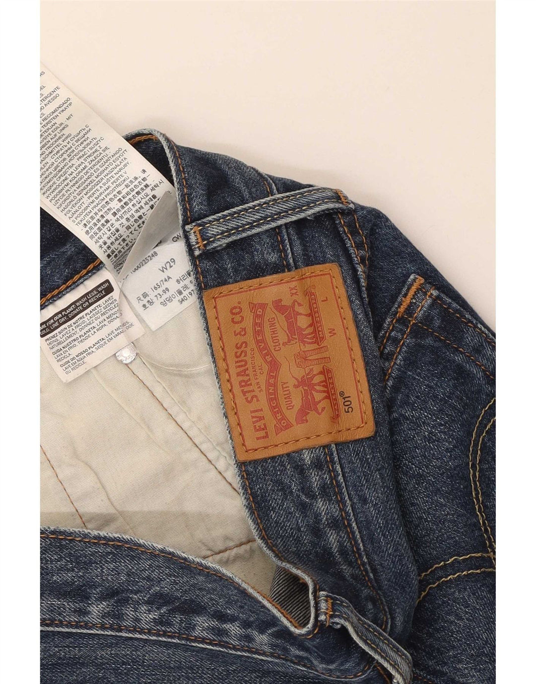 Levi's Damen Denim Hot Pants W29 Mittelblaue Baumwolle