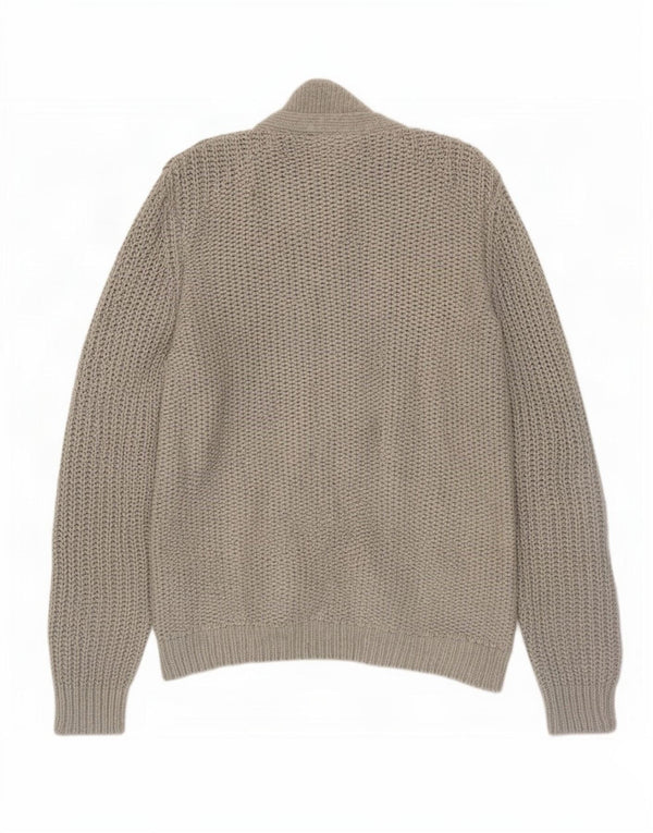 Ted Baker Herren-Strickjacke, Größe 6 2XL, graue Baumwolle