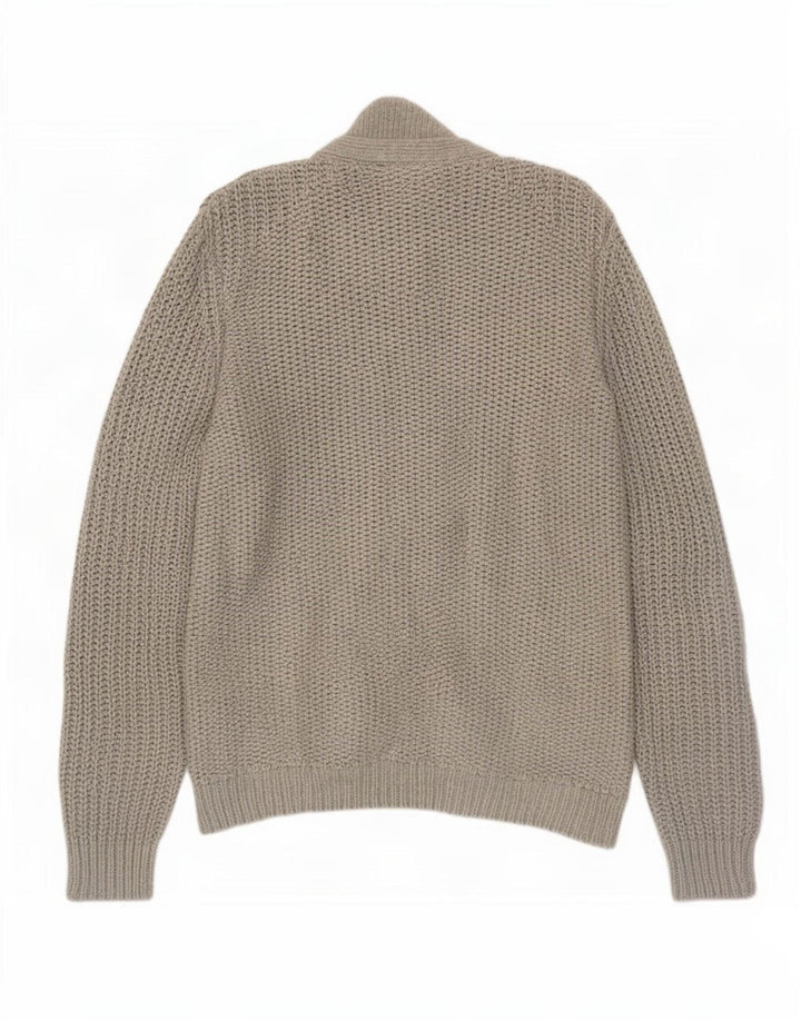 Ted Baker Herren-Strickjacke, Größe 6 2XL, graue Baumwolle