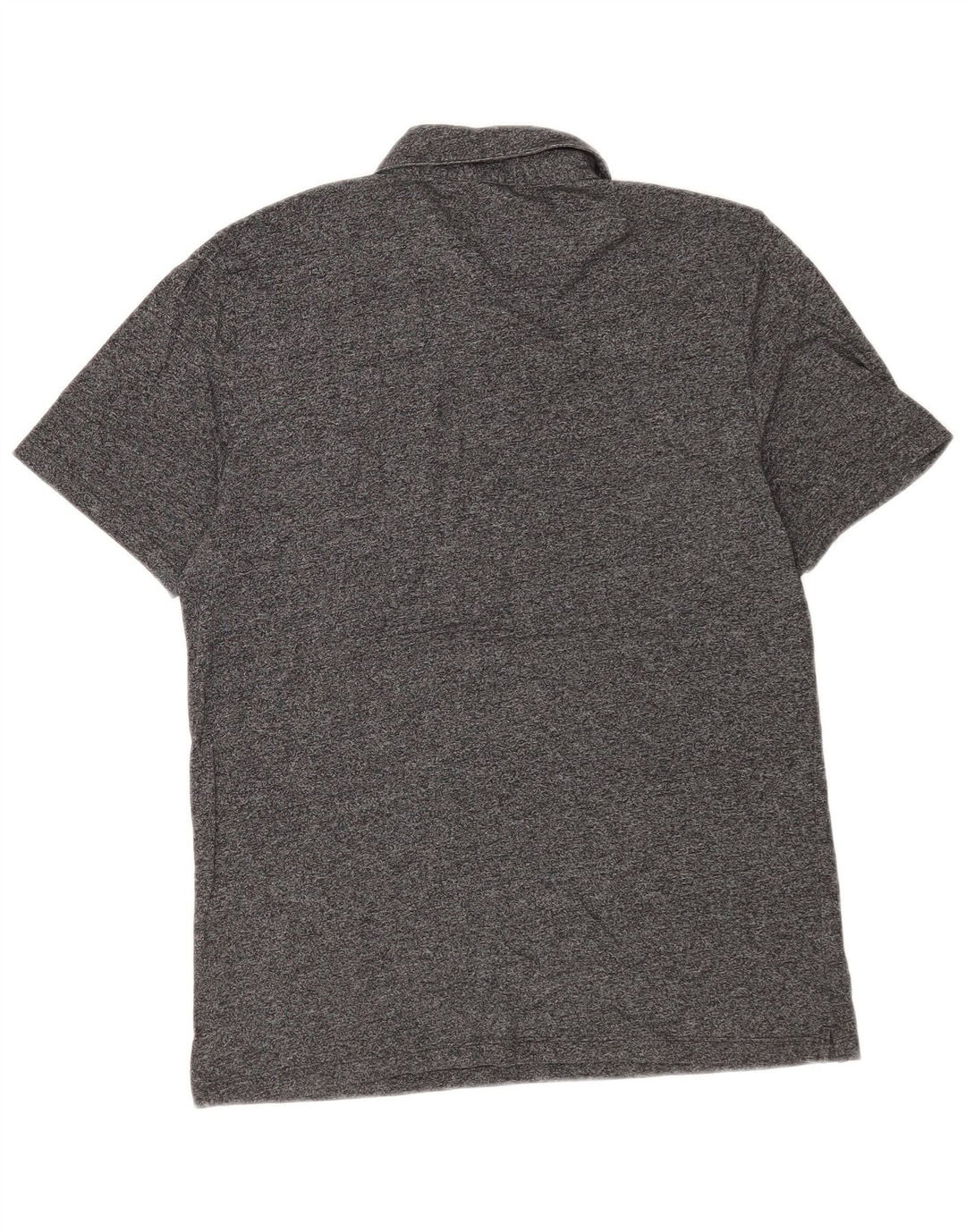 Reiss Herren-Poloshirt aus mittelgrau gefleckter Baumwolle