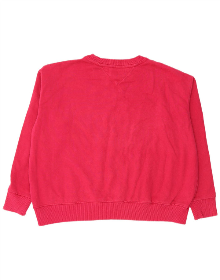 Tommy Hilfiger Damen-Sweatshirt mit Grafik-Übergröße, Gr. 14, Mittelrosa