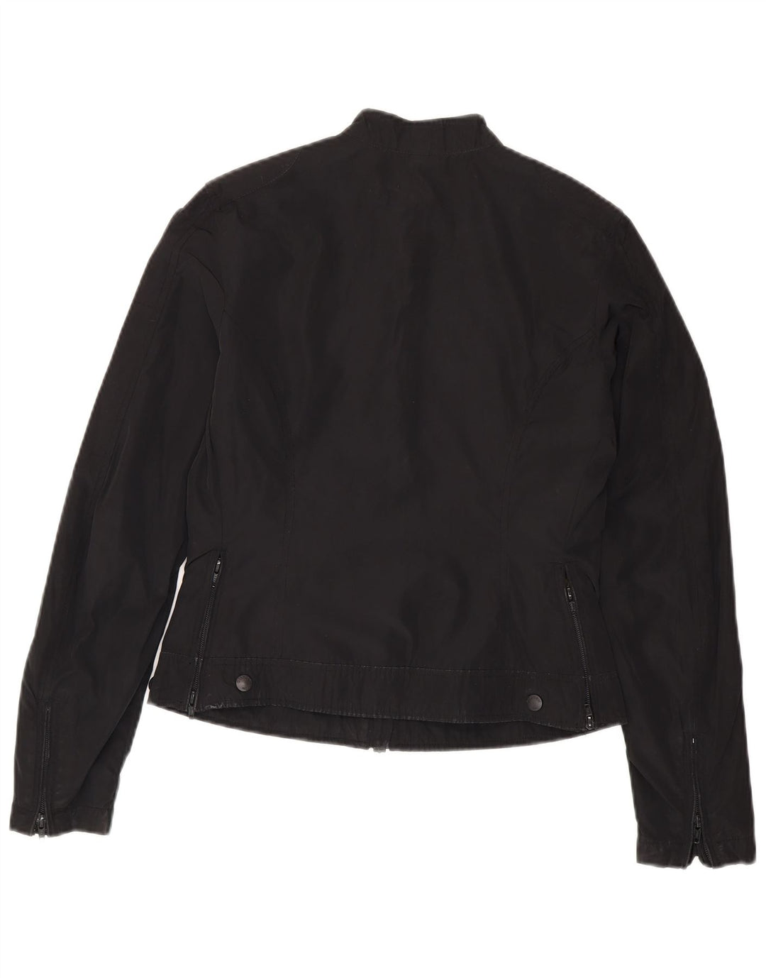 Blauer Womens Utility Jacke UK 14 Mittelschwarzes Polyester