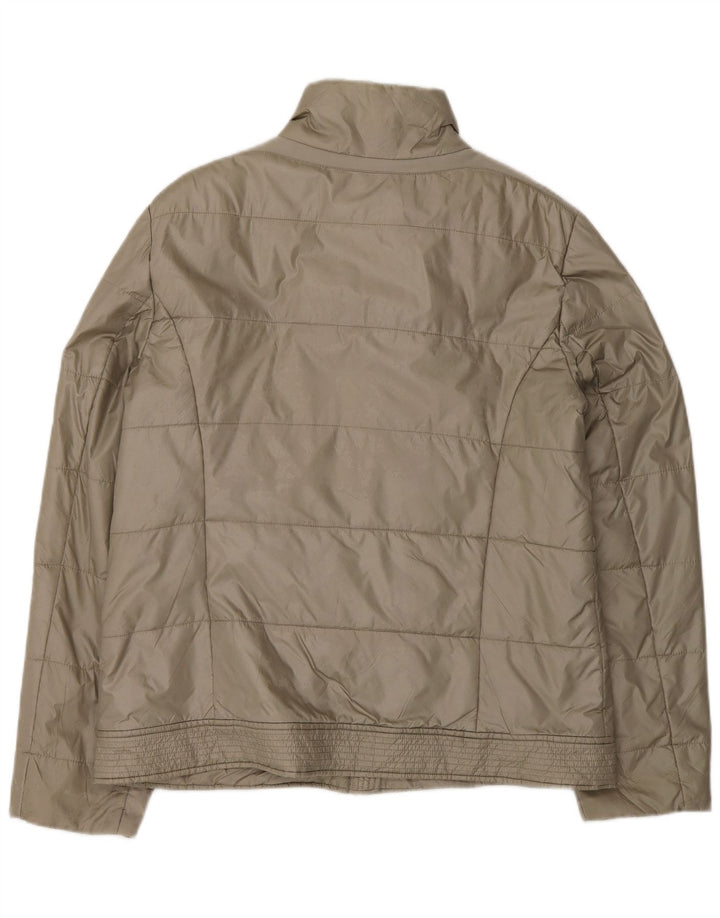 Geox Damen Respira Wattierte Jacke UK 14 Large Grau Polyamid