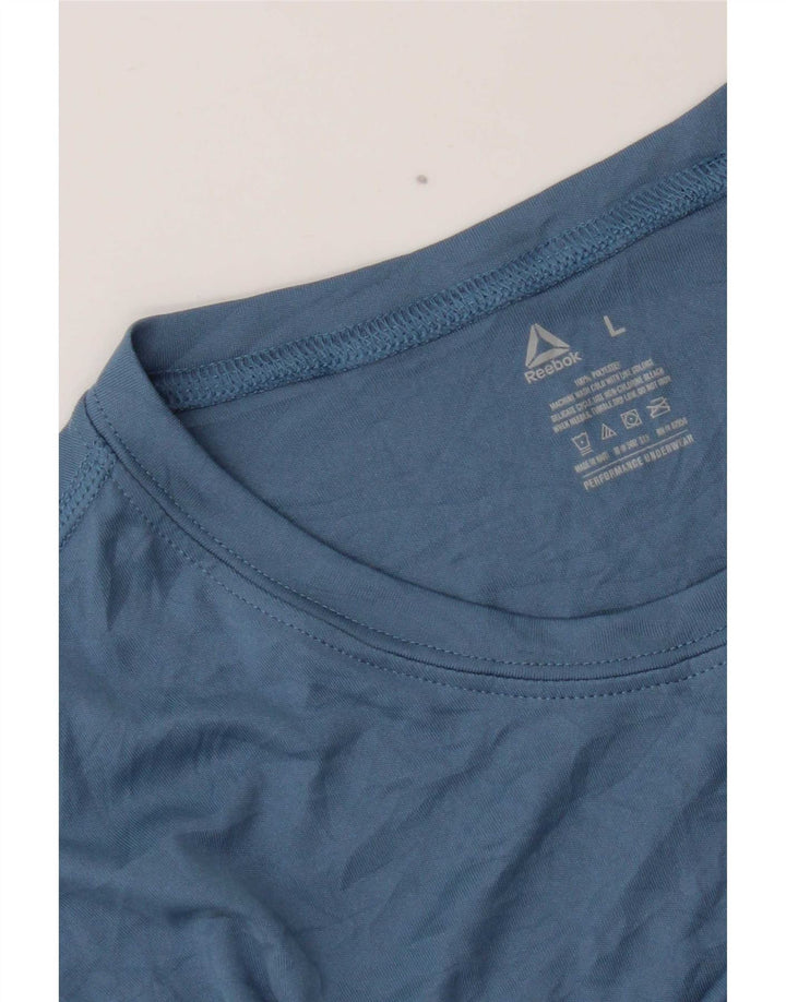 Reebok Herren T-Shirt Top Large Blau Polyester