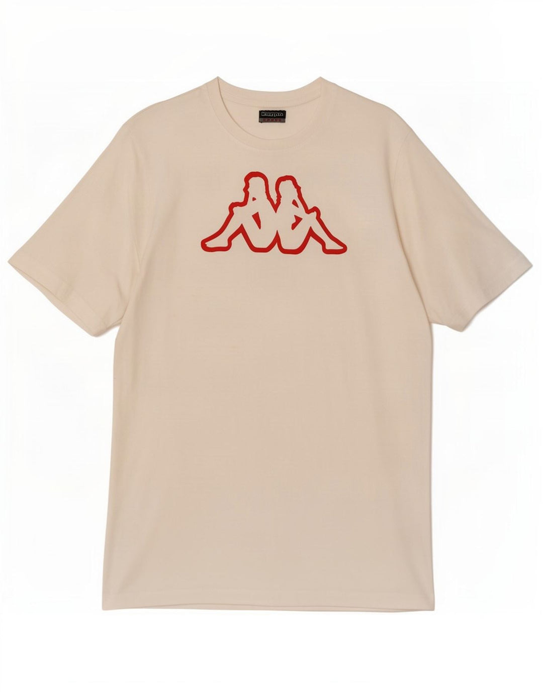 Kappa Herren-T-Shirt mit Grafik, groß, aus weißer Baumwolle