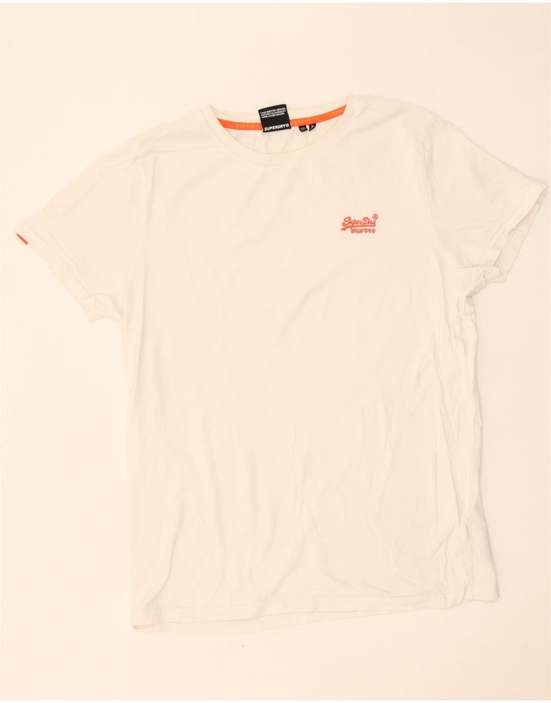 Superdry Herren T-Shirt Top XL aus weißer Baumwolle