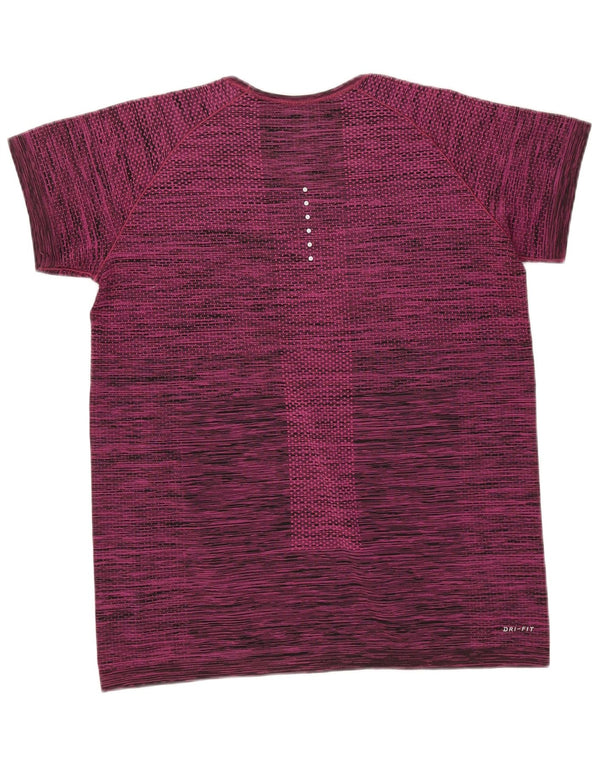 Nike Damen Dri Fit T-Shirt Top UK 18 XL Rosa meliert