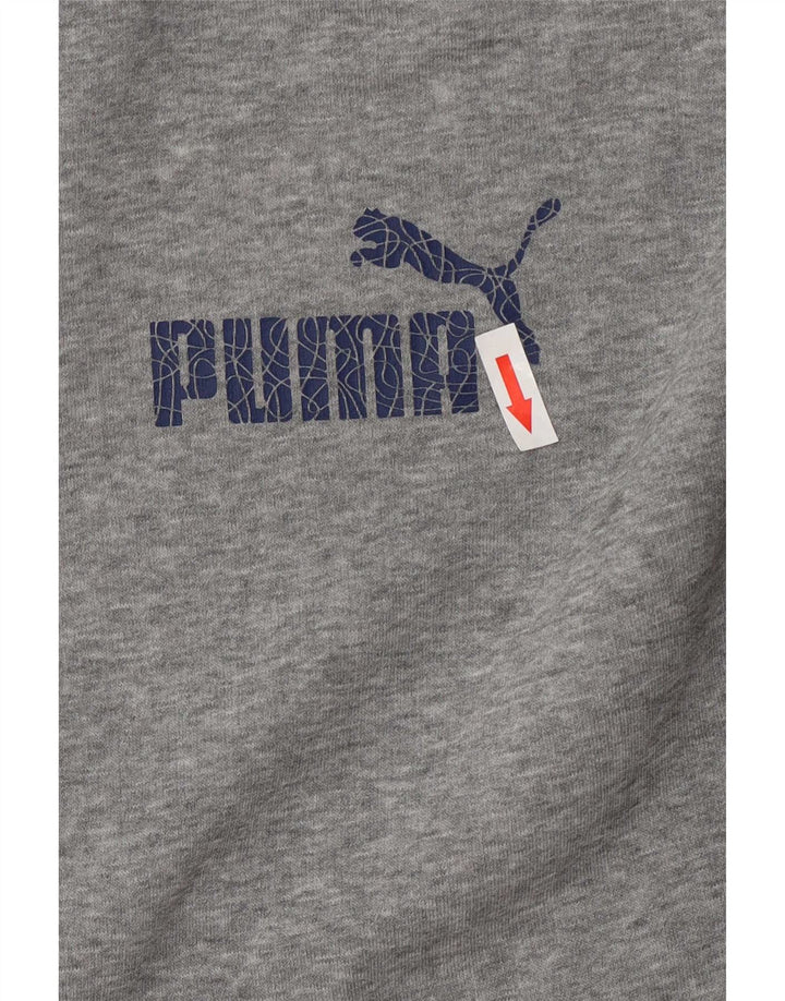Puma Herren-Trainingsanzugoberteil, XL, grau gefleckte Baumwolle