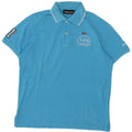 Murphy & Nye Herren-Poloshirt mit Grafik, groß, aus blauer Baumwolle