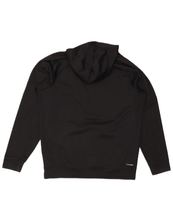 Adidas Herren Climawarm Graphic Hoodie Pullover Large Schwarz Polyester