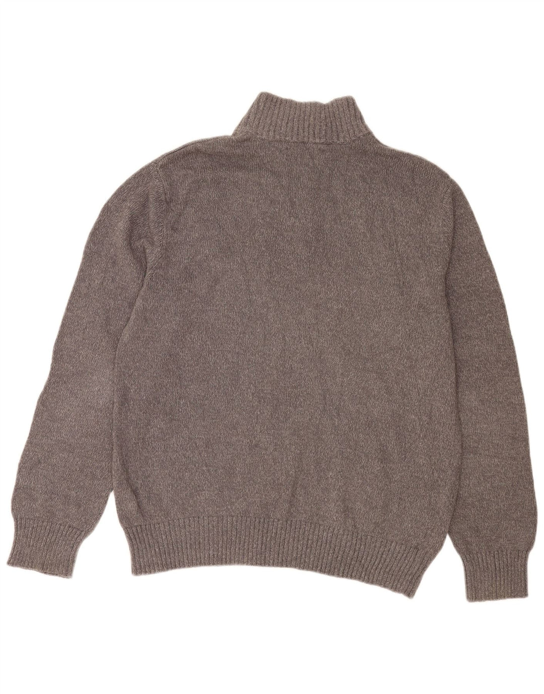 Eddie Bauer Herren-Pullover mit Reißverschluss am Hals, große grau gefleckte Baumwolle
