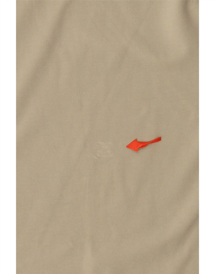 Nike Herren Top Langarm UK 45/47 XL Beige Colourblock Baumwolle