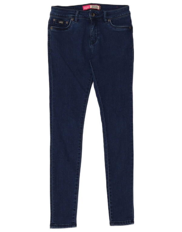 Superdry Damen Alexia Jegging Skinny Jeans W28 L32 Marineblau Baumwolle