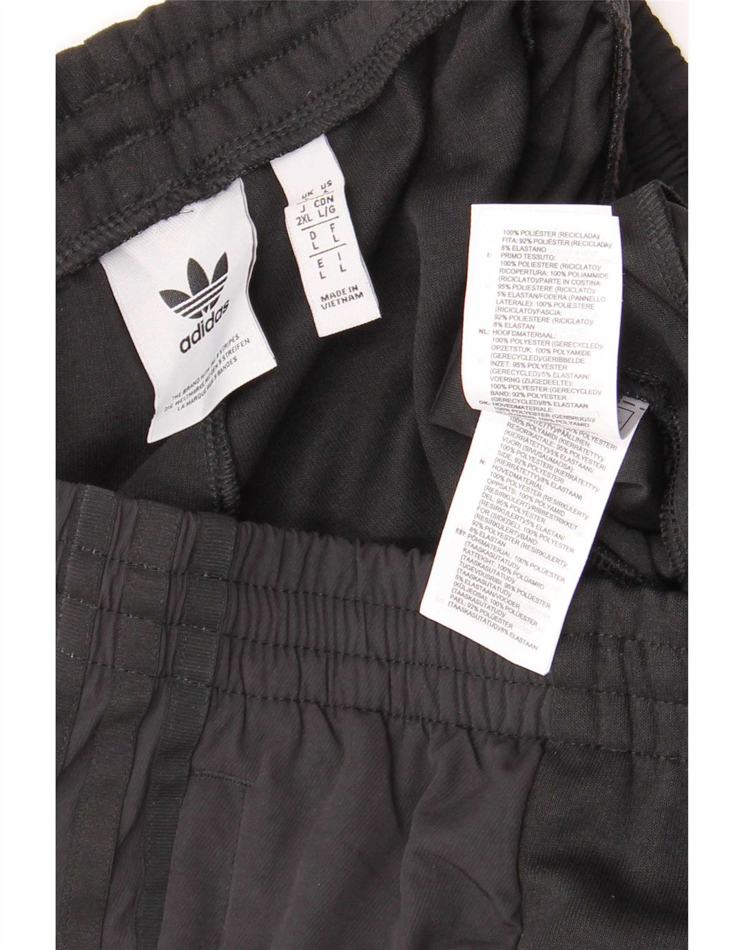 Adidas Herren-Trainingshose, Jogginghose, groß, schwarzes Farbblock-Polyester