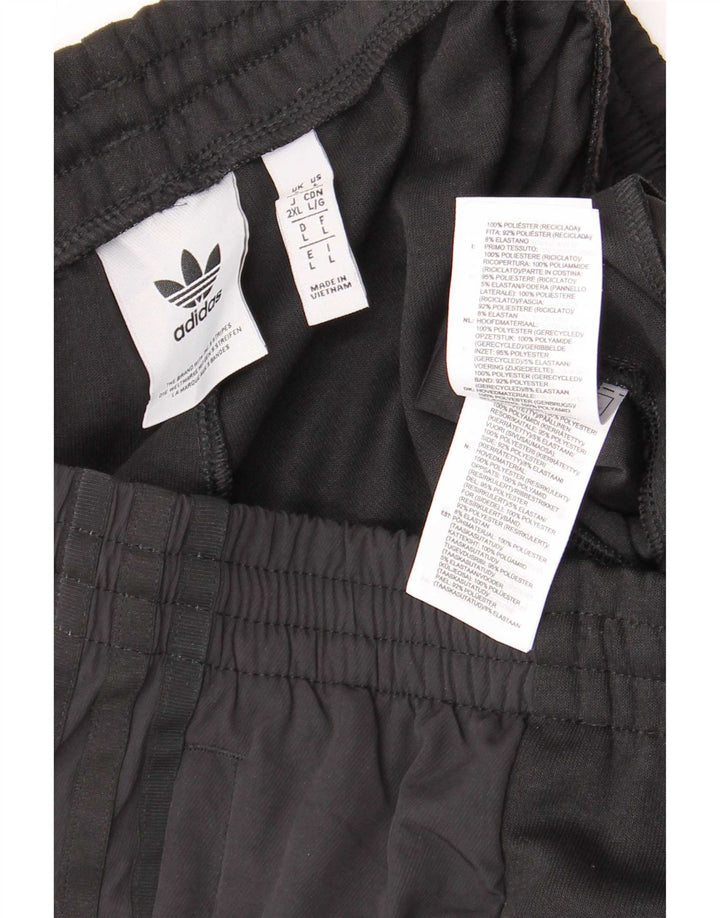 Adidas Herren-Trainingshose, Jogginghose, groß, schwarzes Farbblock-Polyester