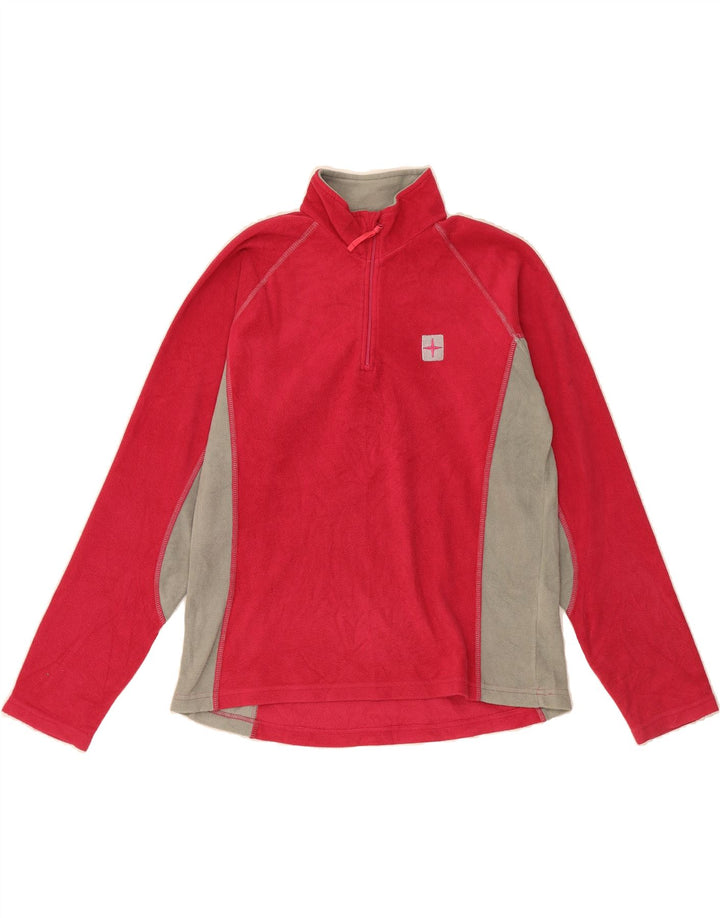 MOUNTAIN WAREHOUSE Womens Fleece Jumper UK 14 Large Red Colourblock Vintage Mountain Warehouse and Second-Hand Mountain Warehouse from Messina Hembry 