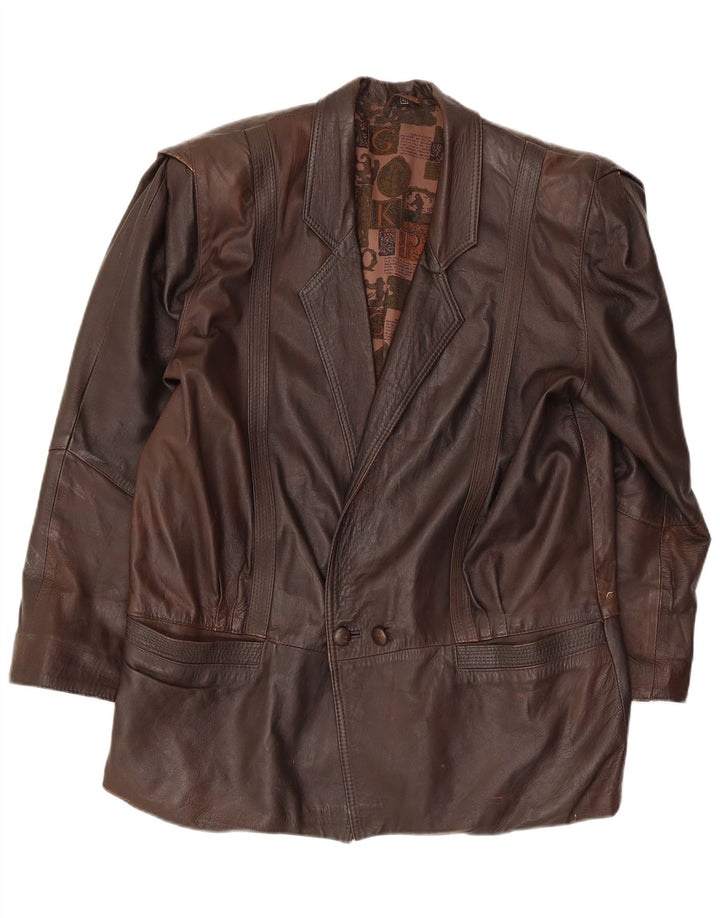 Vintage Damen Lederjacke IT 42 Mittelbraunes Leder