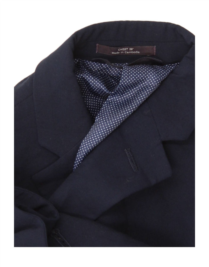 Marks & Spencer Herren-Slim-Blazer mit 2 Knöpfen, Gr. 38, Mittelmarineblau