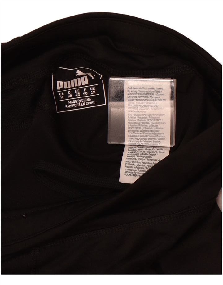 Puma Damen Capri-Leggings UK 12 Mittelschwarzes Colourblock-Polyester