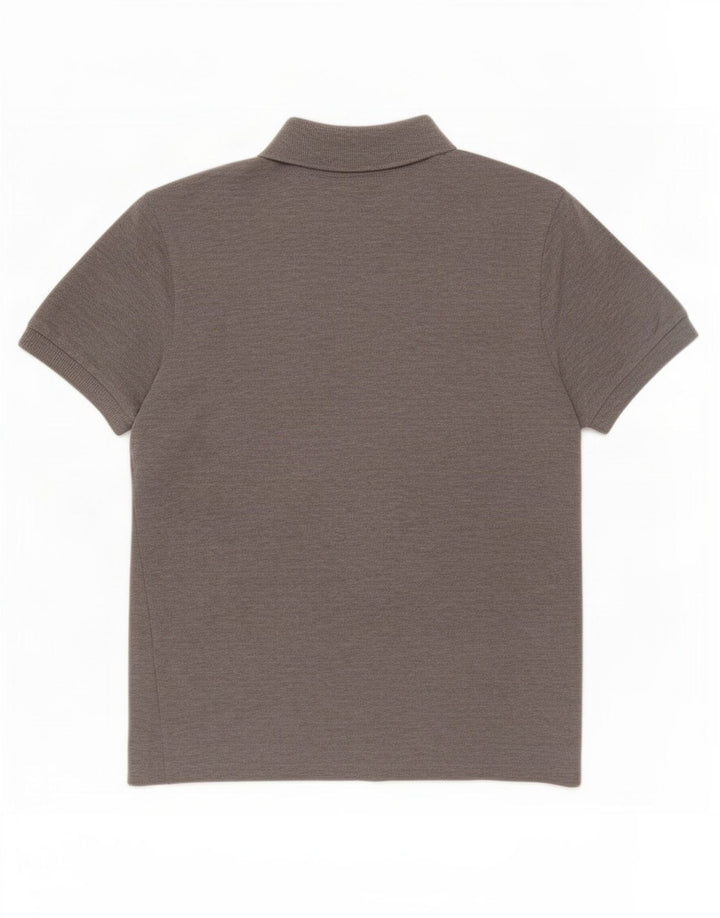 Lacoste Herren-Poloshirt, Größe 3, mittelgraue Baumwolle