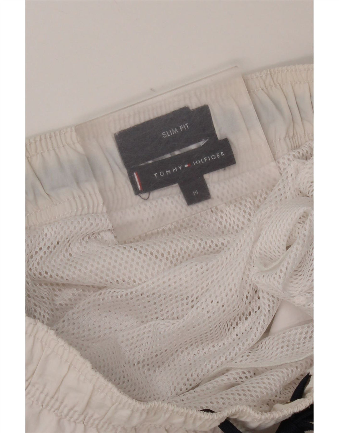 Tommy Hilfiger Damen Badeshorts mit Grafik, UK 12, Mittelweiß