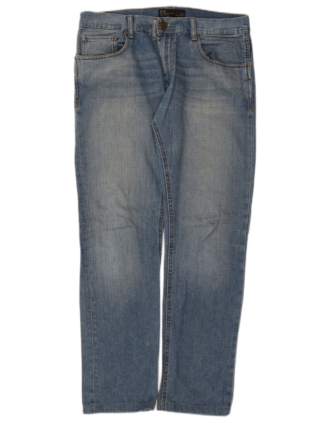 Zara Herren Straight Jeans EU 34 Large W34 L31 Blau