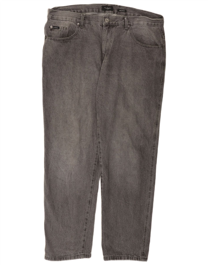 PIERRE CARDIN Herren-Jeans mit normaler Passform, gerade Passform, W40 L30, graue Baumwolle