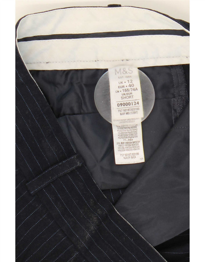 Marks & Spencer Damen Anzughose UK 12 M W32 L27 Marineblau