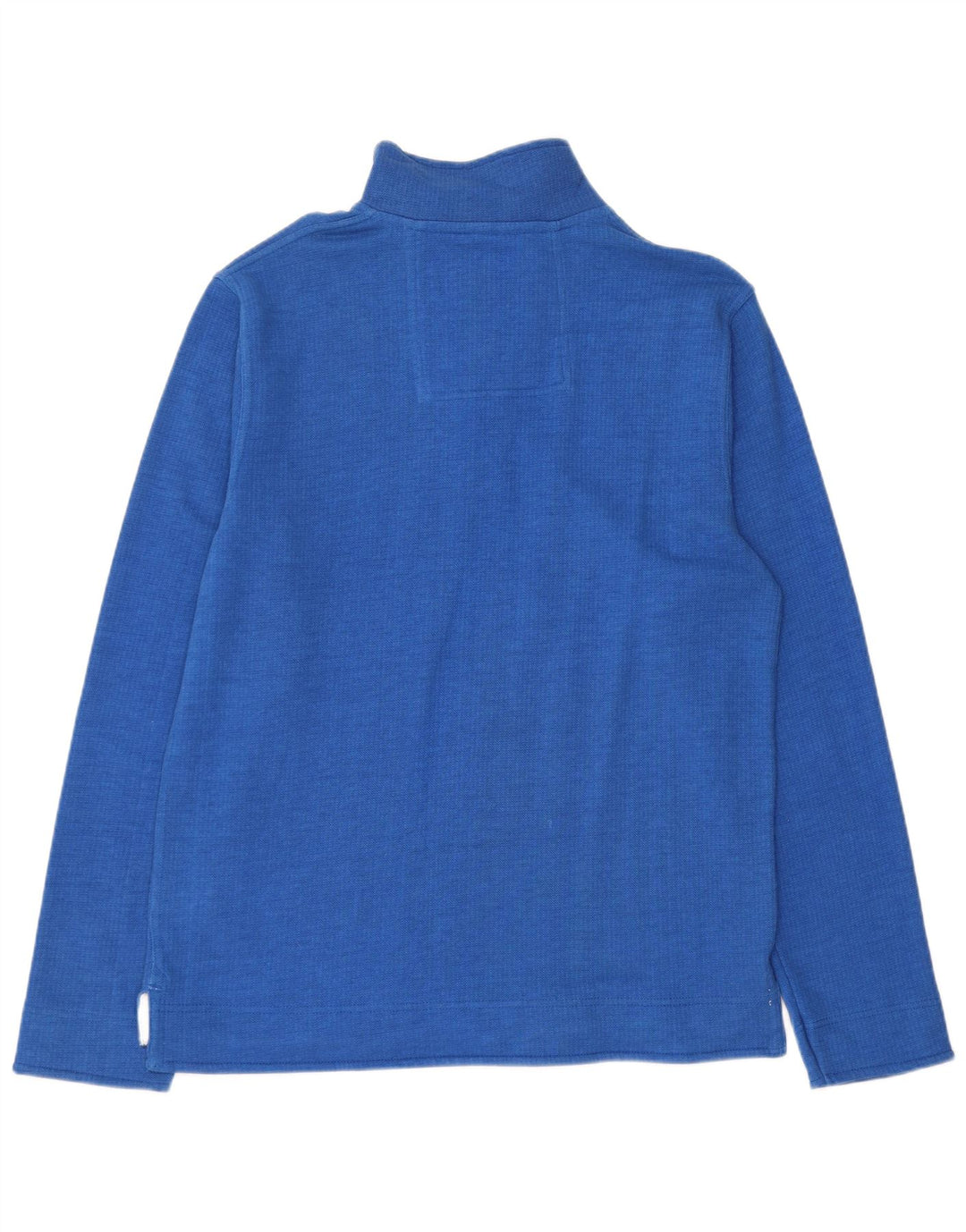 Crew Clothing Herren-Sweatshirt mit Reißverschluss am Hals, mittelblaue Baumwolle