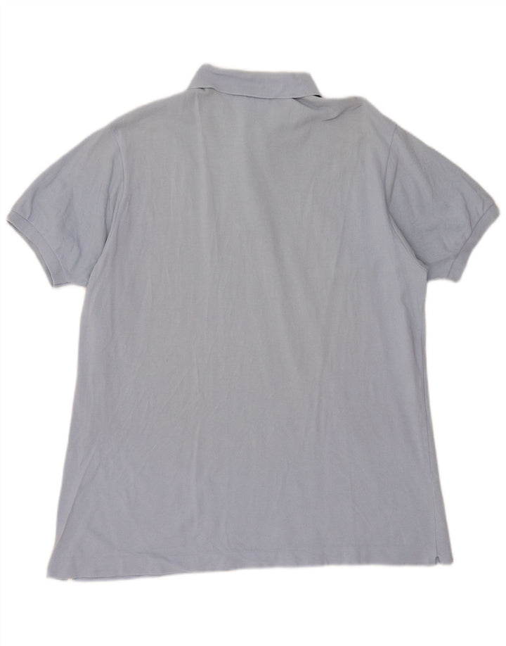 LACOSTE Herren Poloshirt Größe 7 2XL Blaue Baumwolle