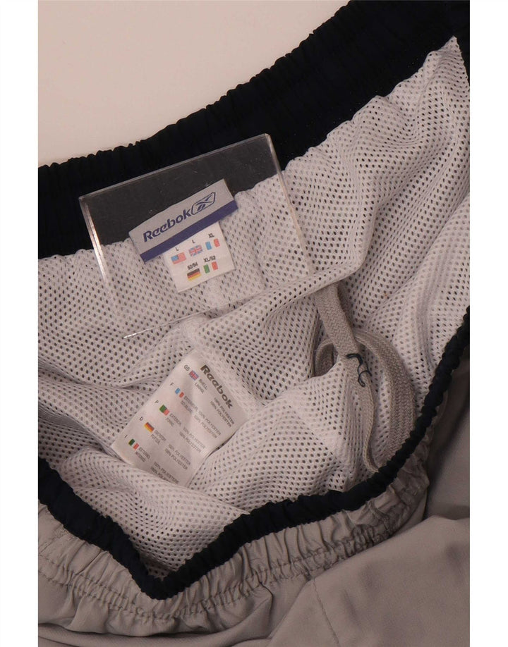Reebok Herren-Bermuda-Sportshorts, großes graues Polyester