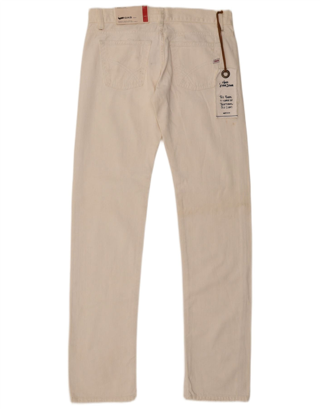 Gap Slim-Jeans für Damen, W28, L34, cremefarbene Baumwolle