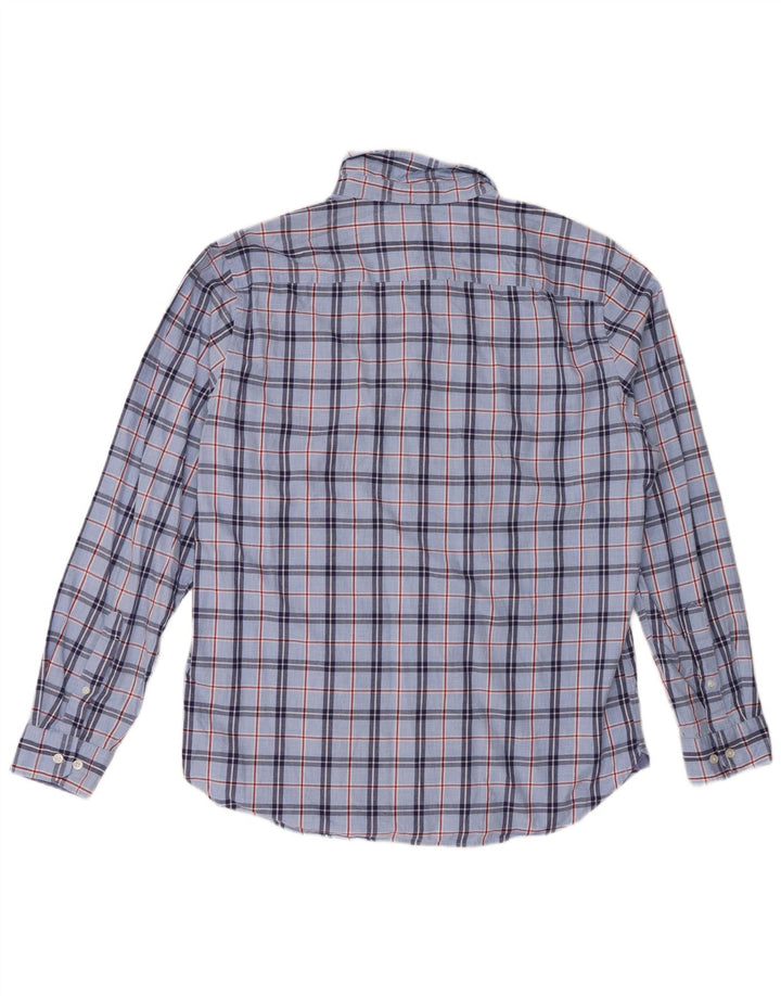 Crew Clothing Herren-Flanellhemd mit schmaler Passform, XL, blau kariert, Baumwolle