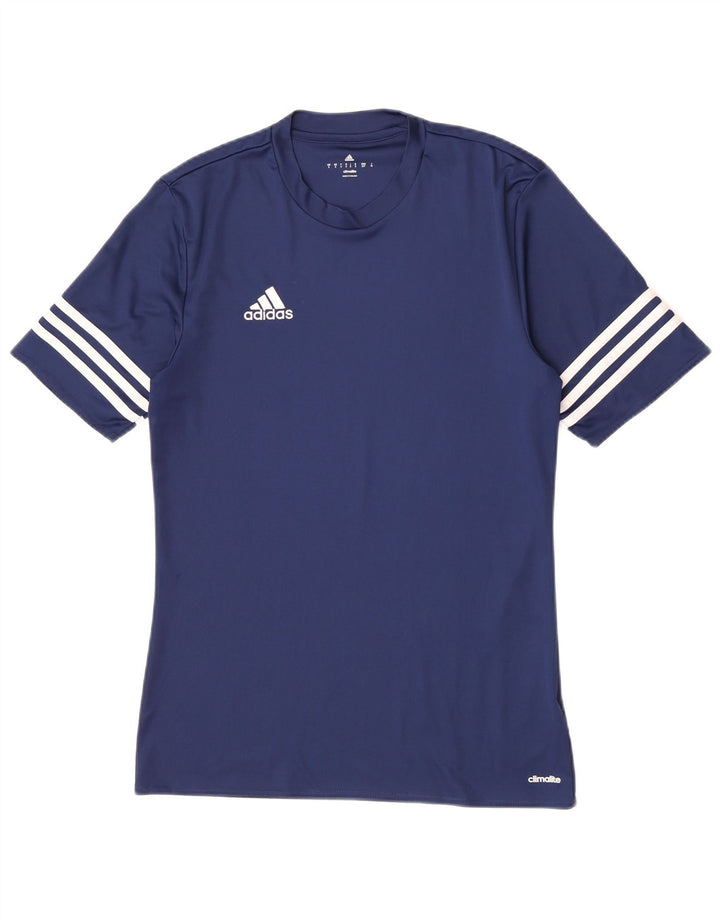 Adidas Herren Climalite T-Shirt Top Small Marineblau Polyester