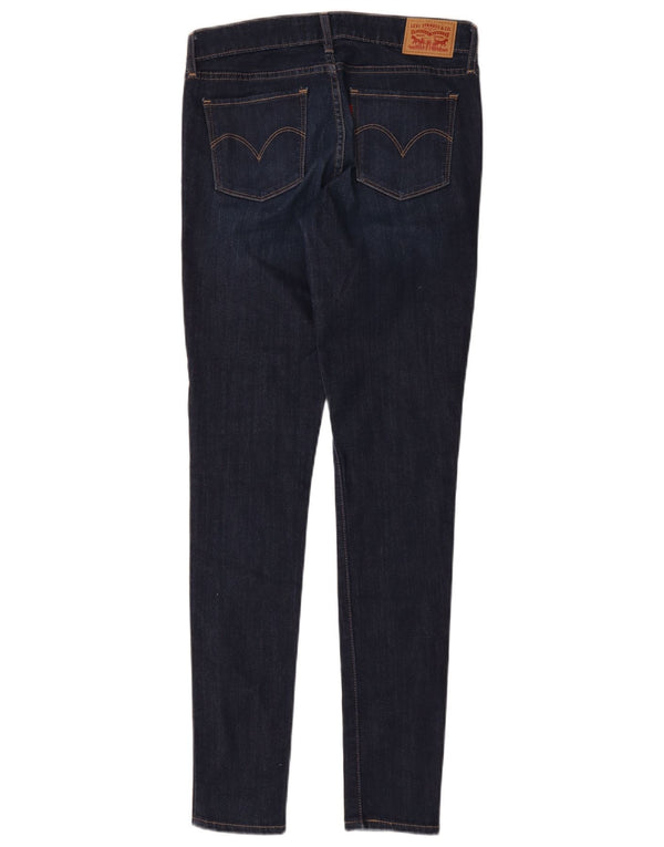 Levi's Damen 711 Skinny Jeans W27 L31 Marineblaue Baumwolle
