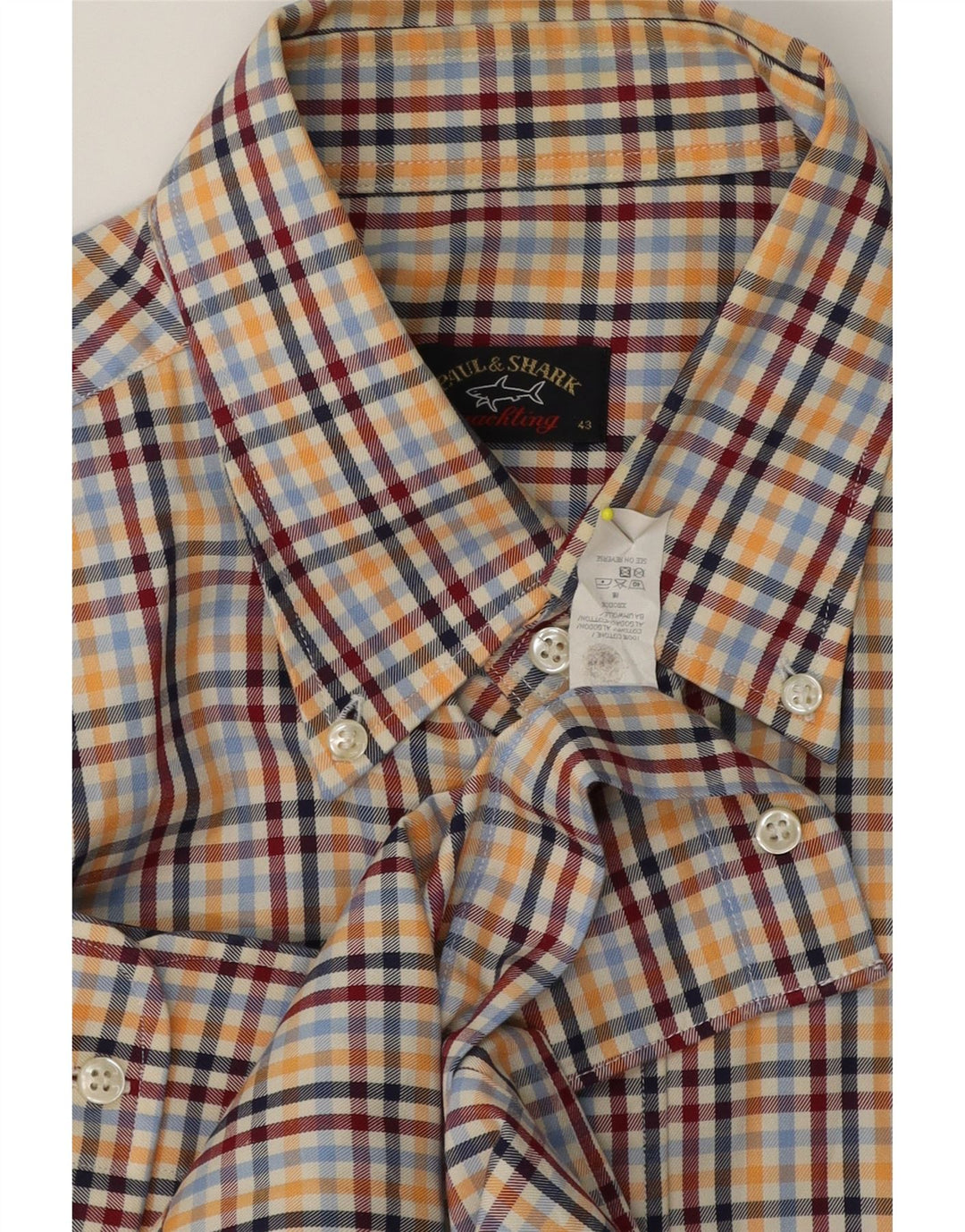 Paul & Shark Herren-Flanellhemd, Größe 43, XL, mehrfarbig, kariert, Baumwolle
