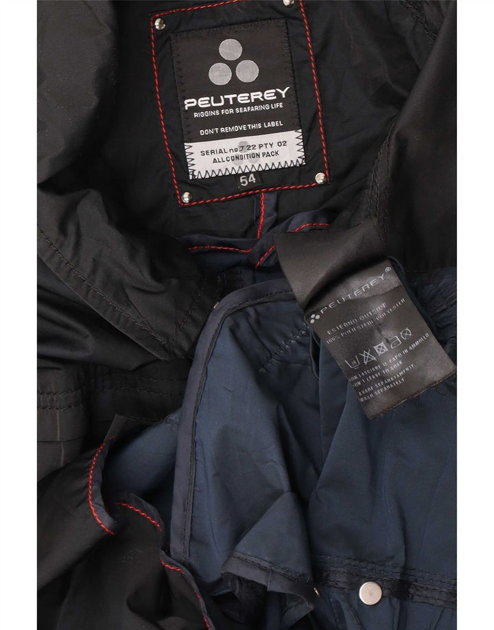 PEUTEREY Herren Militärjacke EU 54 2XL Schwarz Polyester