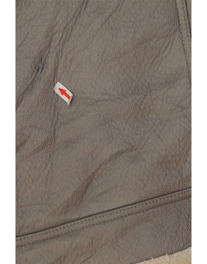 Übergroße Sherpa-Jacke für Damen von Topshop, UK 10, Größe S, Grau, Polyester